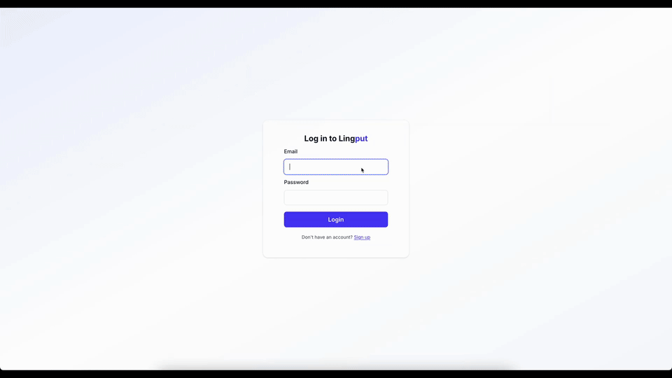 Lingput demo